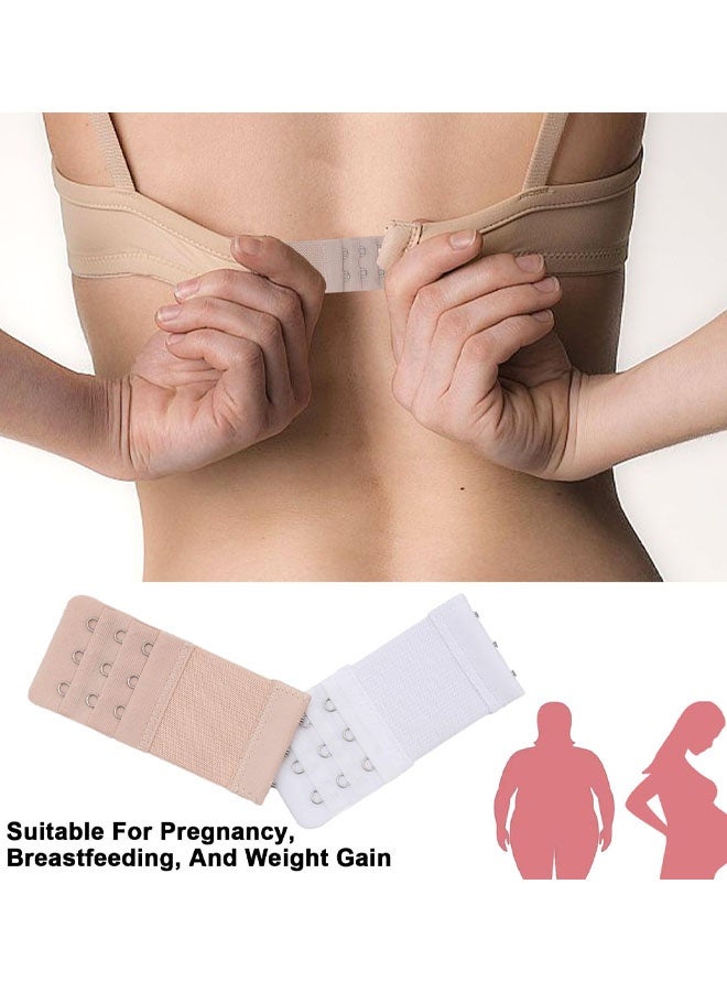 12 PCS Bra Extenders, 4 / 3 / 2 Hooks Black White Beige Grey Strap Clips For Women - Image 4